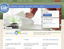 Tablet Screenshot of insurance.allentate.com